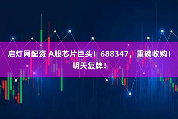 启灯网配资 A股芯片巨头！688347，重磅收购！明天复牌！
