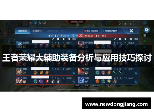 王者荣耀大辅助装备分析与应用技巧探讨